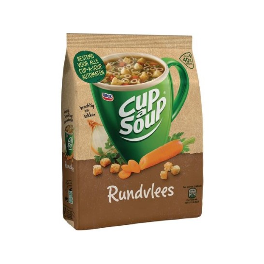 UNOX Cup-a-Soup Voor Automaten Rundvlees Soep 140 ml (pak 534 gram)