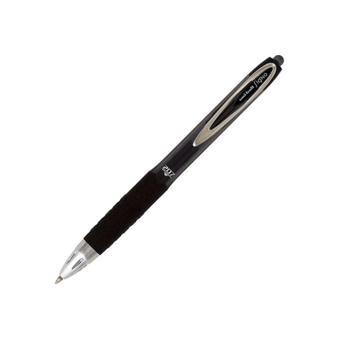 Uni-Ball Gelpen Signo 207 RT 04 mm zwart (doos 12 stuks) Uni-Ball Gelpen Signo 207 RT 04 mm zwart (doos 12 stuks)