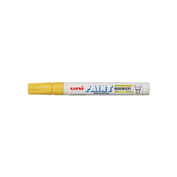 Uni-Ball Paint PX-20 Permanente Verfstift Ronde Punt 2 mm Geel (doos 12 stuks) Uni-Ball Paint PX-20 Permanente Verfstift Ronde Punt 2 mm Geel (doos 12 stuks)