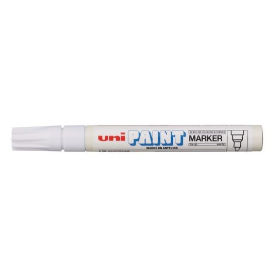 Uni-Ball Paint PX-20 Permanente Verfstift Ronde Punt 2 mm Wit (doos 12 stuks)