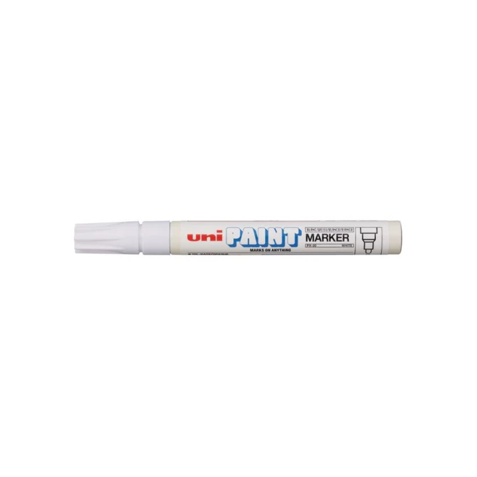 Uni-Ball Paint PX-20 Permanente Verfstift Ronde Punt 2 mm Wit (doos 12 stuks) Uni-Ball Paint PX-20 Permanente Verfstift Ronde Punt 2 mm Wit (doos 12 stuks)