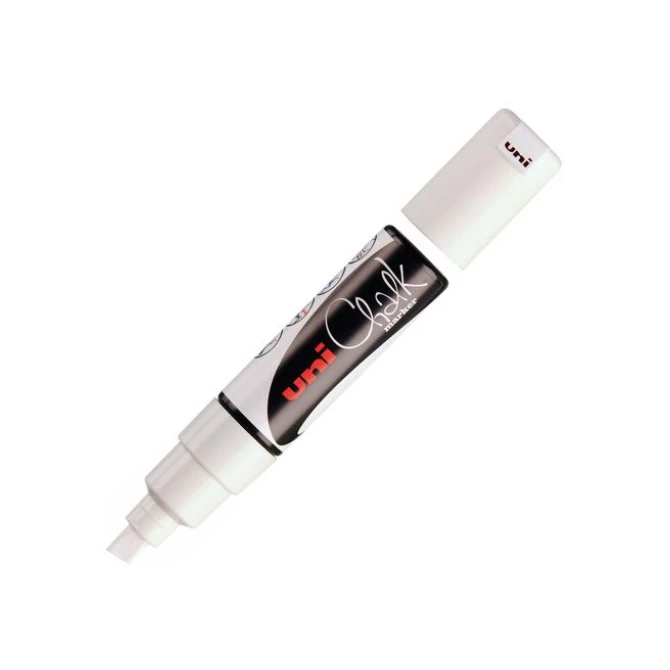 Uni Krijtmarker 8 mm wit (pak 6 stuks) Uni Krijtmarker 8 mm wit (pak 6 stuks)