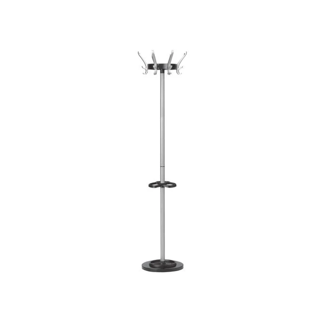 UNILUX Cypres Kapstok met Parapluhouder 170 x diameter 34 cm Metaal Zilver met Zwart