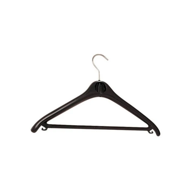 UNILUX Kledinghanger Zwart kunststof lengte 45 cm (pak 20 stuks)