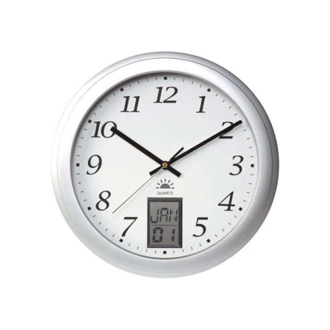 UNILUX Klok Instinct rond 30.5cm Grijs UNILUX Klok Instinct rond 30.5cm Grijs