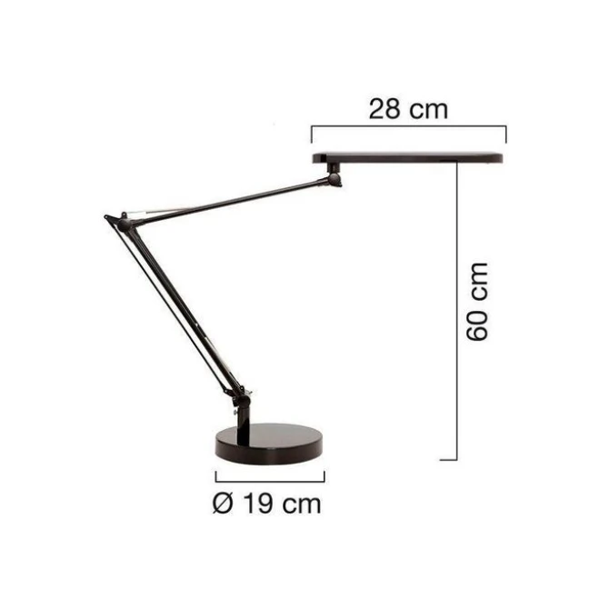 UNILUX Mambo Bureaulamp LED Aluminium en ABS Zwart