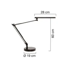 UNILUX Mambo LED-bureaulamp aluminium en ABS metaalgrijs