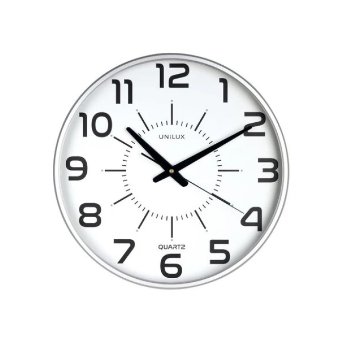 UNILUX Maxi Pop Wandklok diameter 375 cm Plastic Zilver