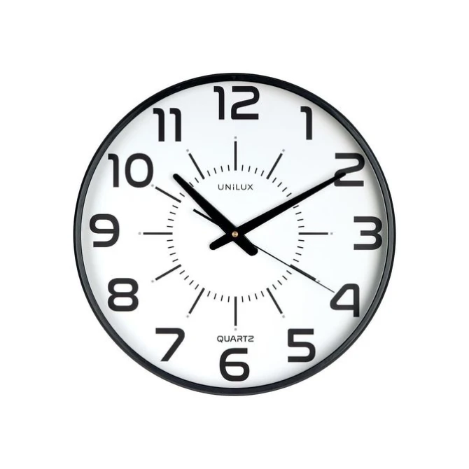 UNILUX Maxi Pop Wandklok diameter 375 cm Plastic Zwart UNILUX Maxi Pop Wandklok diameter 375 cm Plastic Zwart