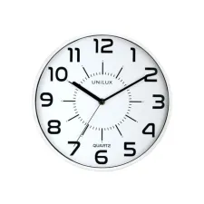 UNILUX Pop Wandklok diameter 28 cm Plastic Wit UNILUX Pop Wandklok diameter 28 cm Plastic Wit