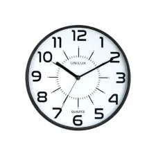 UNILUX Pop Wandklok diameter 28 cm Plastic Zwart UNILUX Pop Wandklok diameter 28 cm Plastic Zwart