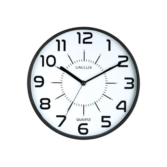 UNILUX Pop Wandklok diameter 28 cm Plastic Zwart