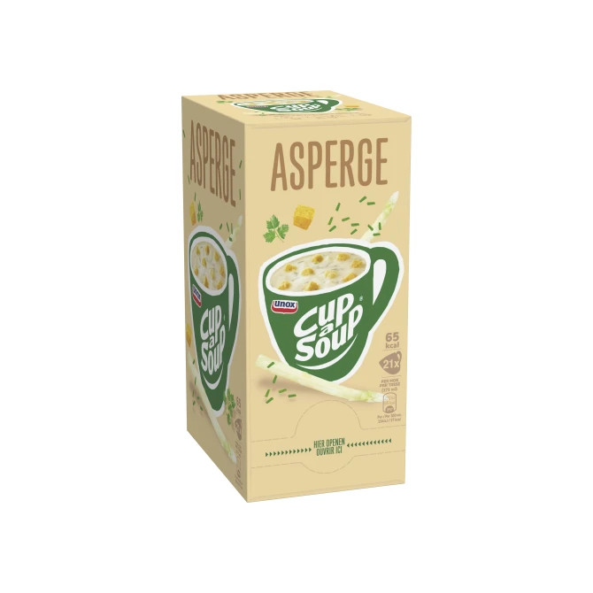 UNOX Cup-a-Soup Asperge Soep 175 ml (doos 21 stuks)