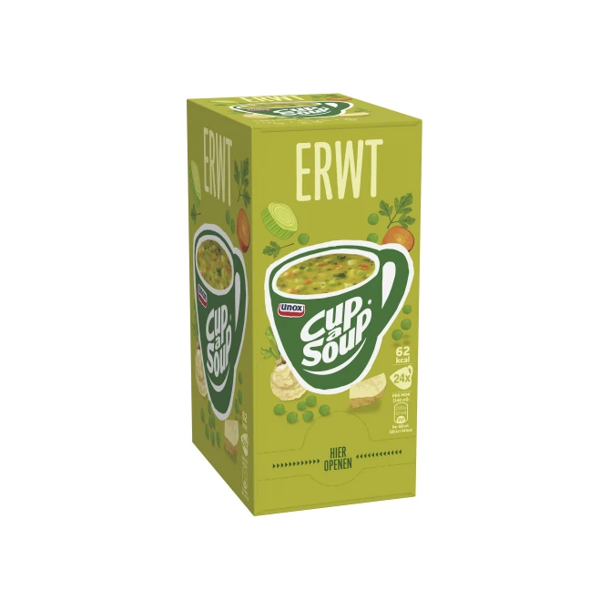 UNOX Cup-a-Soup Erwt Soep 140 ml (pak 24 stuks)