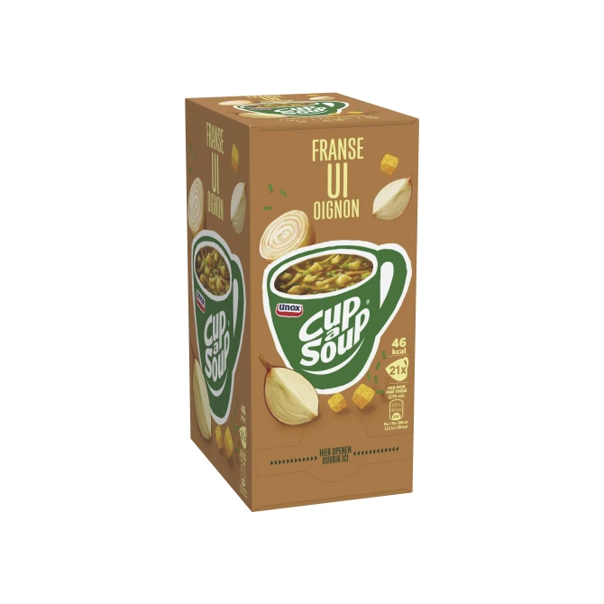 UNOX Cup-a-Soup Franse Ui Soep 175 ml (doos 21 stuks) UNOX Cup-a-Soup Franse Ui Soep 175 ml (doos 21 stuks)
