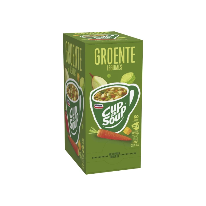 UNOX Cup-a-Soup Groenten Soep 175 ml (pak 21 stuks) UNOX Cup-a-Soup Groenten Soep 175 ml (pak 21 stuks)