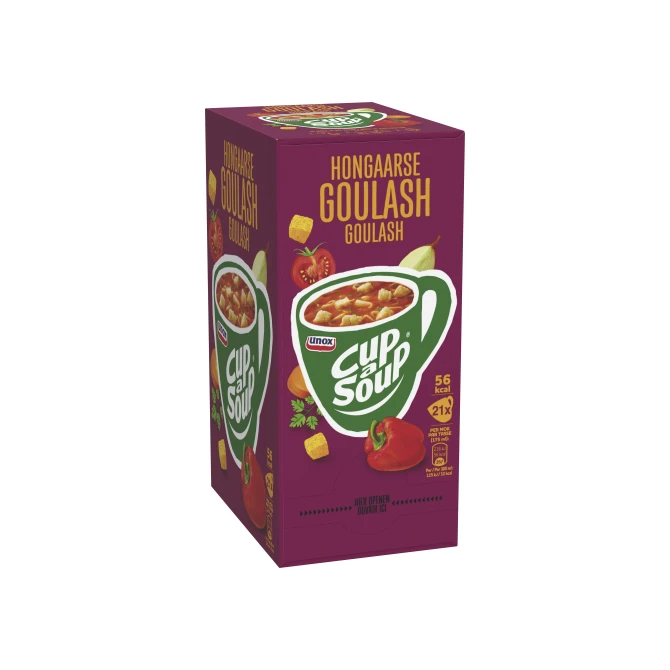 UNOX Cup-a-Soup Hongaarse Goulash Soep 175 ml (pak 21 stuks)
