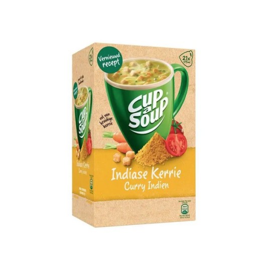 Unox Cup-a-Soup Indiase Kerrie Soep 175 ml (pak 21 stuks)