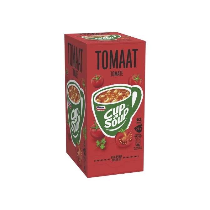 UNOX Cup-a-Soup Tomaat Soep 175 ml (pak 21 stuks) UNOX Cup-a-Soup Tomaat Soep 175 ml (pak 21 stuks)