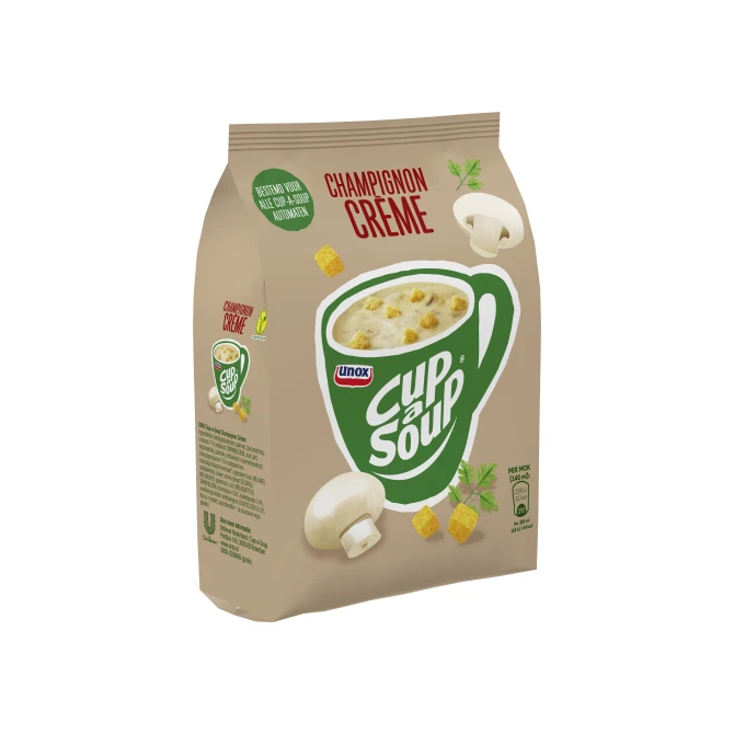 UNOX Cup-a-Soup Voor Automaten Champignon Crème Soep 140 ml (pak 556 gram) UNOX Cup-a-Soup Voor Automaten Champignon Crème Soep 140 ml (pak 556 gram)