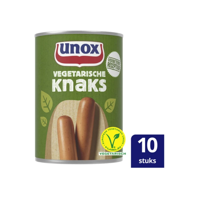 Unox Knakworst Unox vegetarisch/ds12x400g