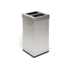 V-PART Carro Mix vuilnisbak 2x525L mat RVS V-PART Carro Mix vuilnisbak 2x525L mat RVS