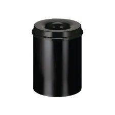 V-PART Ronde papierbak 30L vlamdovend zwart V-PART Ronde papierbak 30L vlamdovend zwart