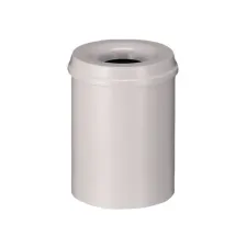 V-PART Ronde papierbak met vlamdovende deksel diameter 255 x 36 cm 15 liter Grijs V-PART Ronde papierbak met vlamdovende deksel diameter 255 x 36 cm 15 liter Grijs