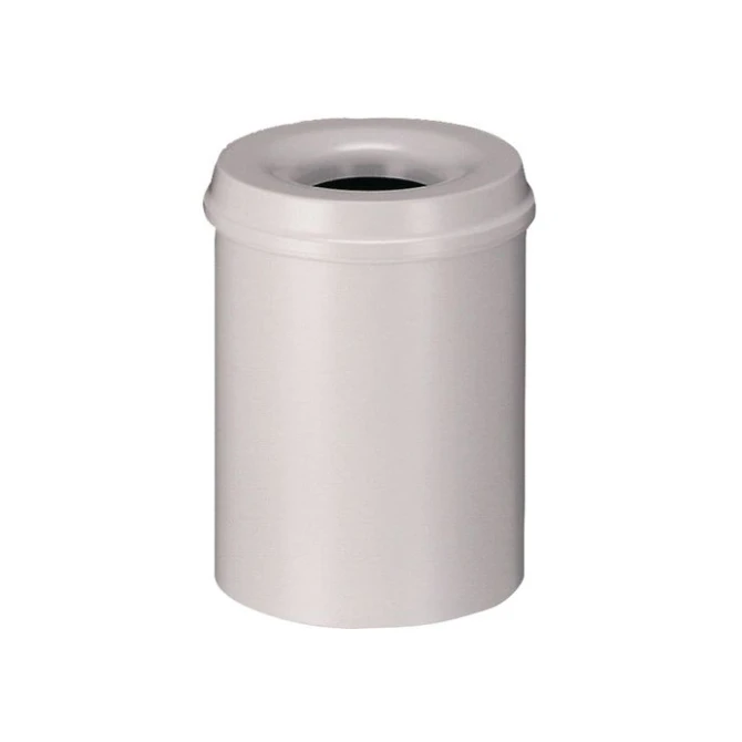 V-PART Ronde papierbak met vlamdovende deksel diameter 255 x 36 cm 15 liter Grijs V-PART Ronde papierbak met vlamdovende deksel diameter 255 x 36 cm 15 liter Grijs