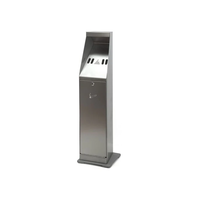 V-PART Vrijstaande asbak 44L mat RVS V-PART Vrijstaande asbak 44L mat RVS