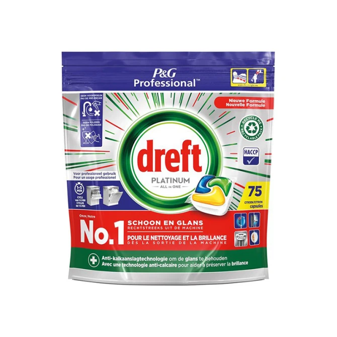 DREFT Vaatwastabletten Platinum All-in-one Lemon (75 stuks)