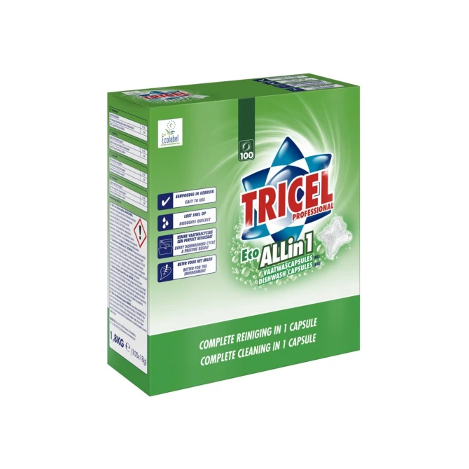 TRICEL Vaatwastabletten All-in-One (100 stuks) TRICEL Vaatwastabletten All-in-One (100 stuks)