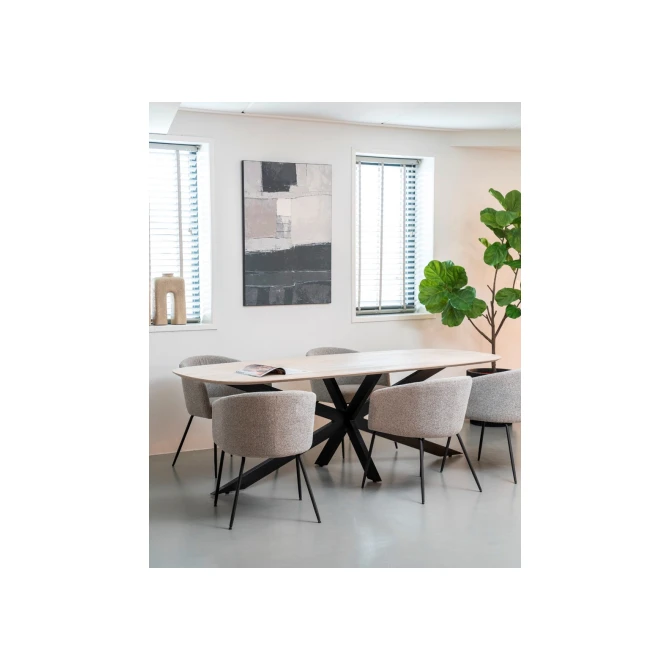 Vergadertafel Harper spinpoot 240x100nat