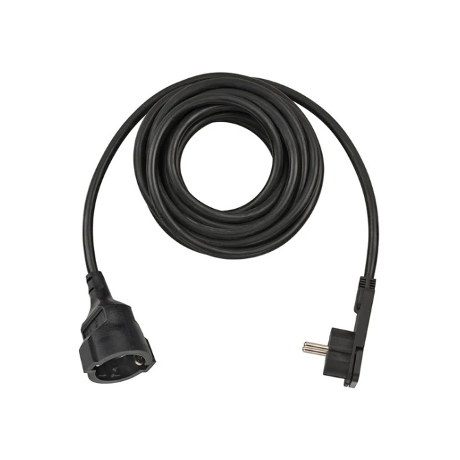 brennenstuhl Verlengsnoer Platte Stekker 5 m Zwart