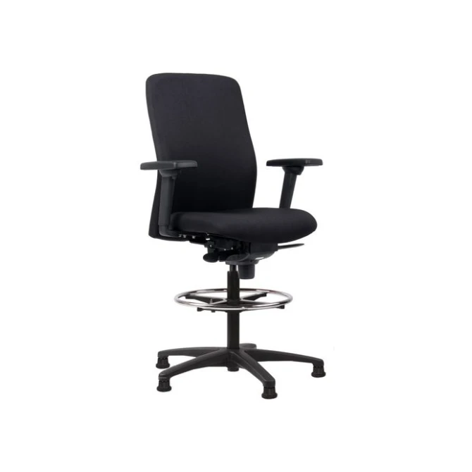 Vigo Receptiestoel Hoogte 57 - 79 cm Zwart