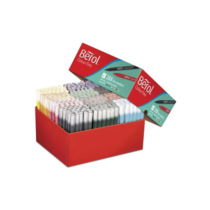 Berol Viltstift F Assorti (pak 288 stuks)