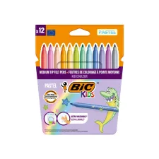 BiC Kids Viltstift Pastel Assorti (1 pak x 12 viltstiften) BiC Kids Viltstift Pastel Assorti (1 pak x 12 viltstiften)
