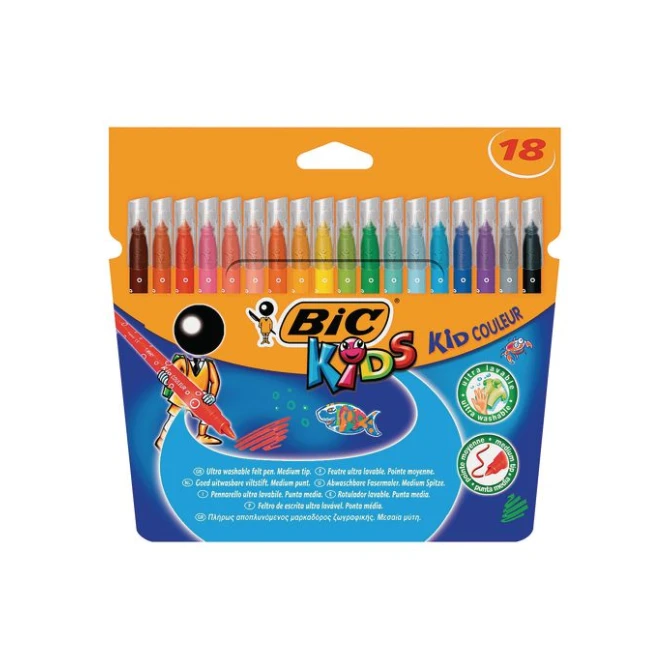 BiC Kids Viltstiften Medium (pak 18 stuks) BiC Kids Viltstiften Medium (pak 18 stuks)