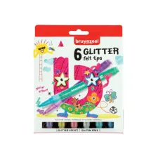 Bruynzeel Viltstift Bruynzeel kids glitter ds6/ass