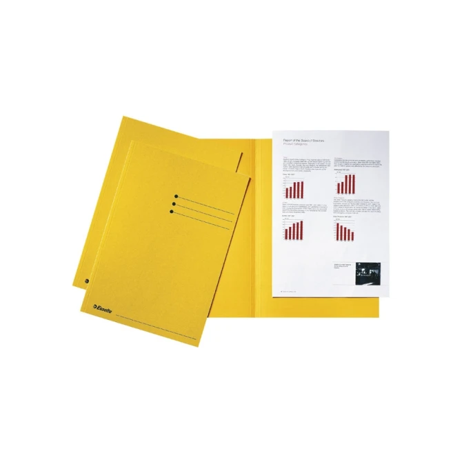 Vouwmap ESSELTE A4 geel (100 stuks)