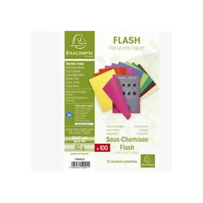 Vouwmap Flash A4 80g assorti (100 stuks)