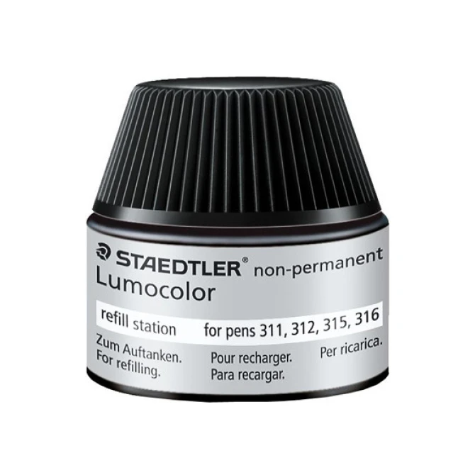 Staedtler Vulling LC 311 312 315 316 15ml zwart
