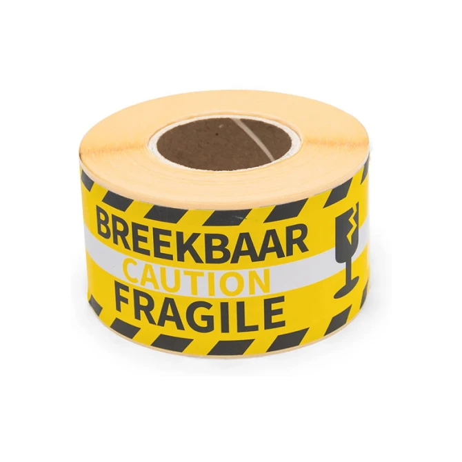 Rillprint Waarschuwingssticker Breekbaar/pk250
