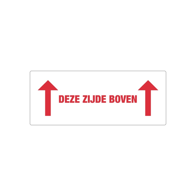 Rillprint Waarschuwingssticker Deze zijde Bv/rl500 (rol 500 stuks)