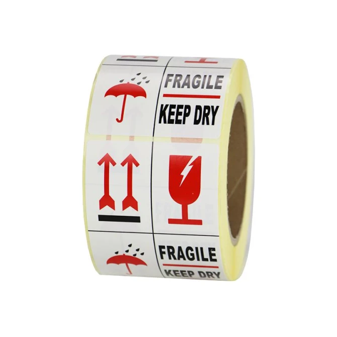 Rillprint Waarschuwingssticker Fragile /dry/rl500