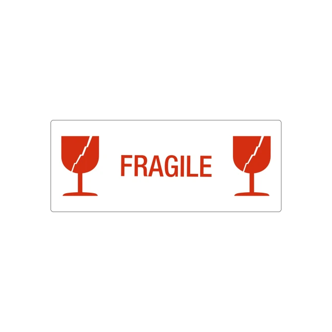 Rillprint Waarschuwingssticker Fragile/rl500 (rol 500 stuks)