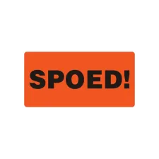 Rillprint Waarschuwingssticker Spoed/rl500 (rol 500 stuks)