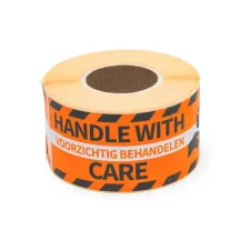 Rillprint Waarschuwingssticker voorzichtig/pk250