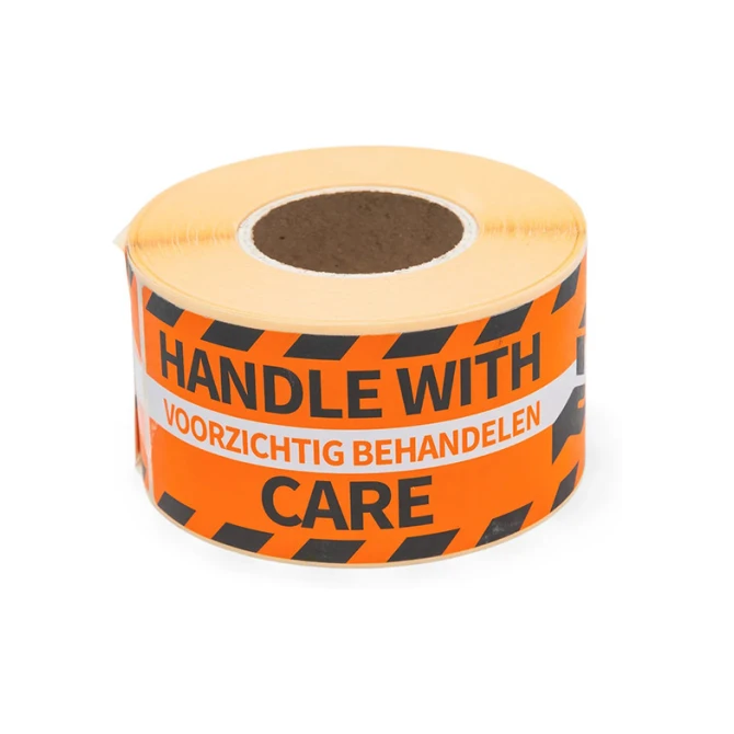 Rillprint Waarschuwingssticker voorzichtig/pk250