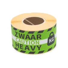 Rillprint Waarschuwingssticker zwaar/pk250